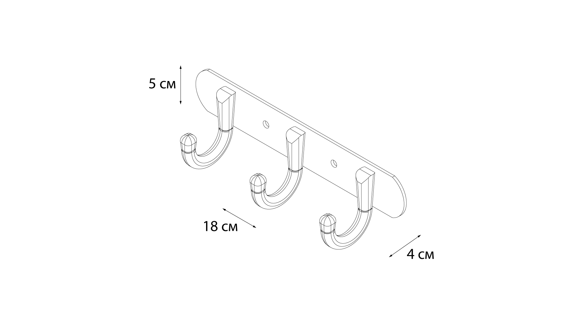 Крючок Fixsen Equipment FX-1713 хром