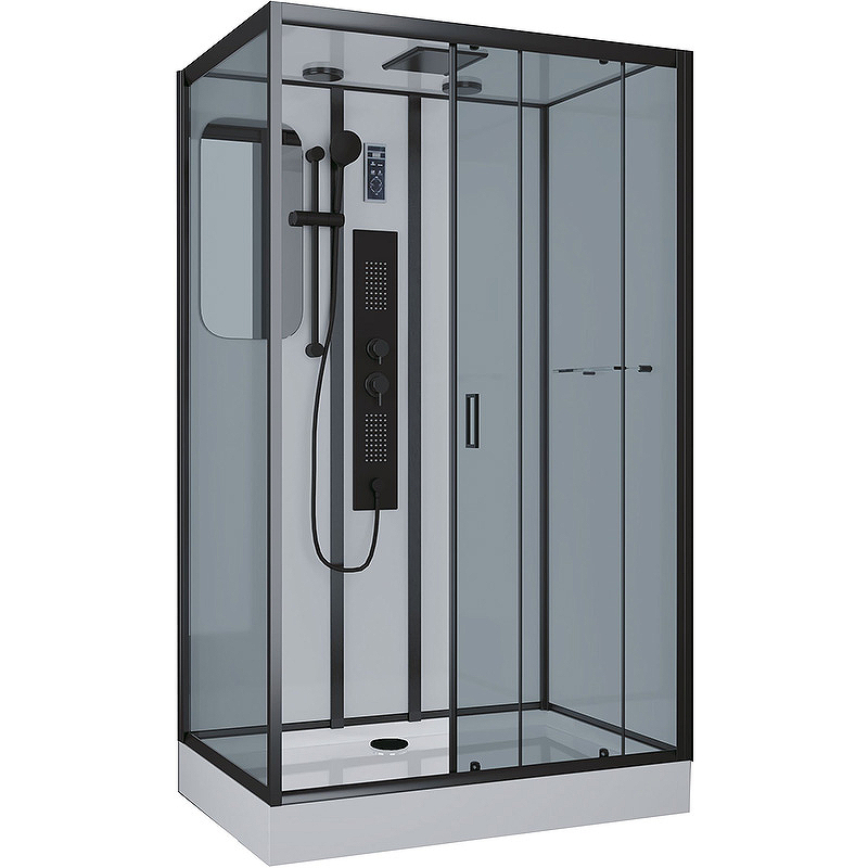 Душевая кабина Niagara Premium 120x80см NG-6912-01GQR профиль черный