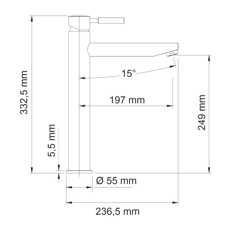 Смеситель для раковины Wasserkraft Main 4103H хром