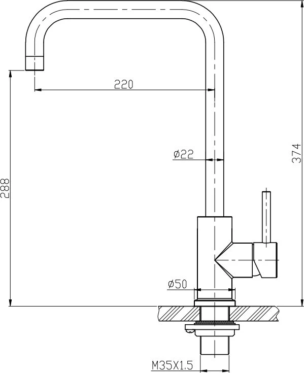 Смеситель BelBagno BB-LAM03A-IN для кухонной мойки