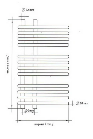 Полотенцесушитель электрический Terminus Астра П20 400х1130 
