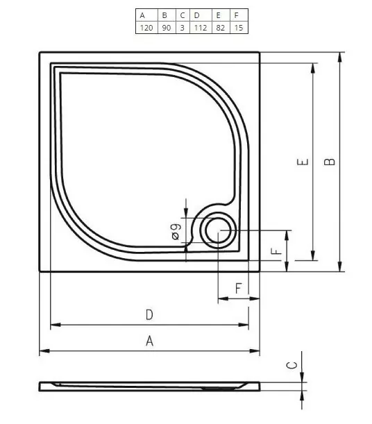 Душевой поддон Riho Kolping 90х120см D004009005 белый