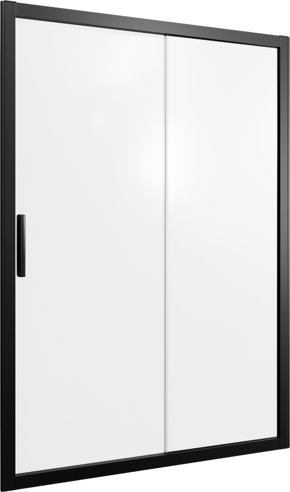 Душевая дверь в нишу STWORKI Стокгольм 130см 3GW227TTKK000 профиль черный матовый, стекло матовое