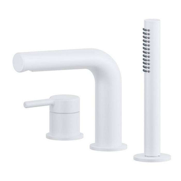 Смеситель на борт ванны Excellent Pi White AREX.1233WH белый матовый
