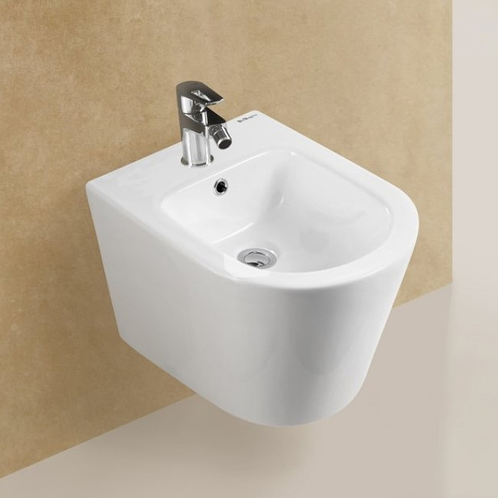 Биде подвесное BelBagno Flay-R BB053BH белый глянец