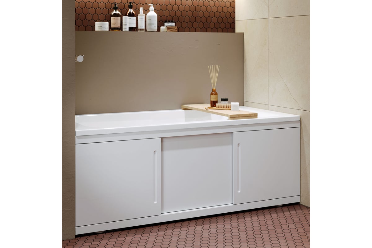 Экран под ванну Alavann Alt 150 ALV0713001 раздвижной МДФ белый