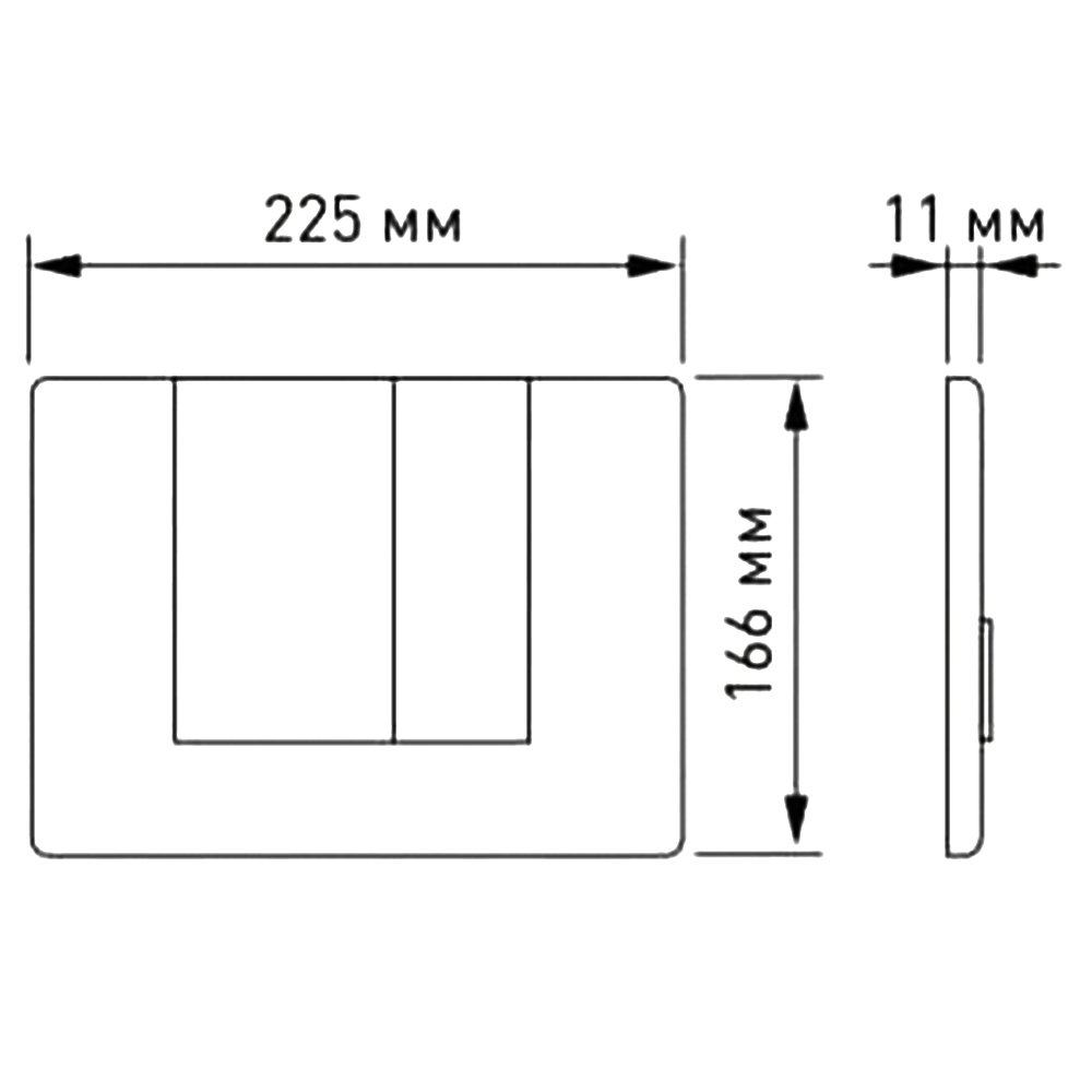 Кнопка смыва Berges Novum S5 040045 черная матовая