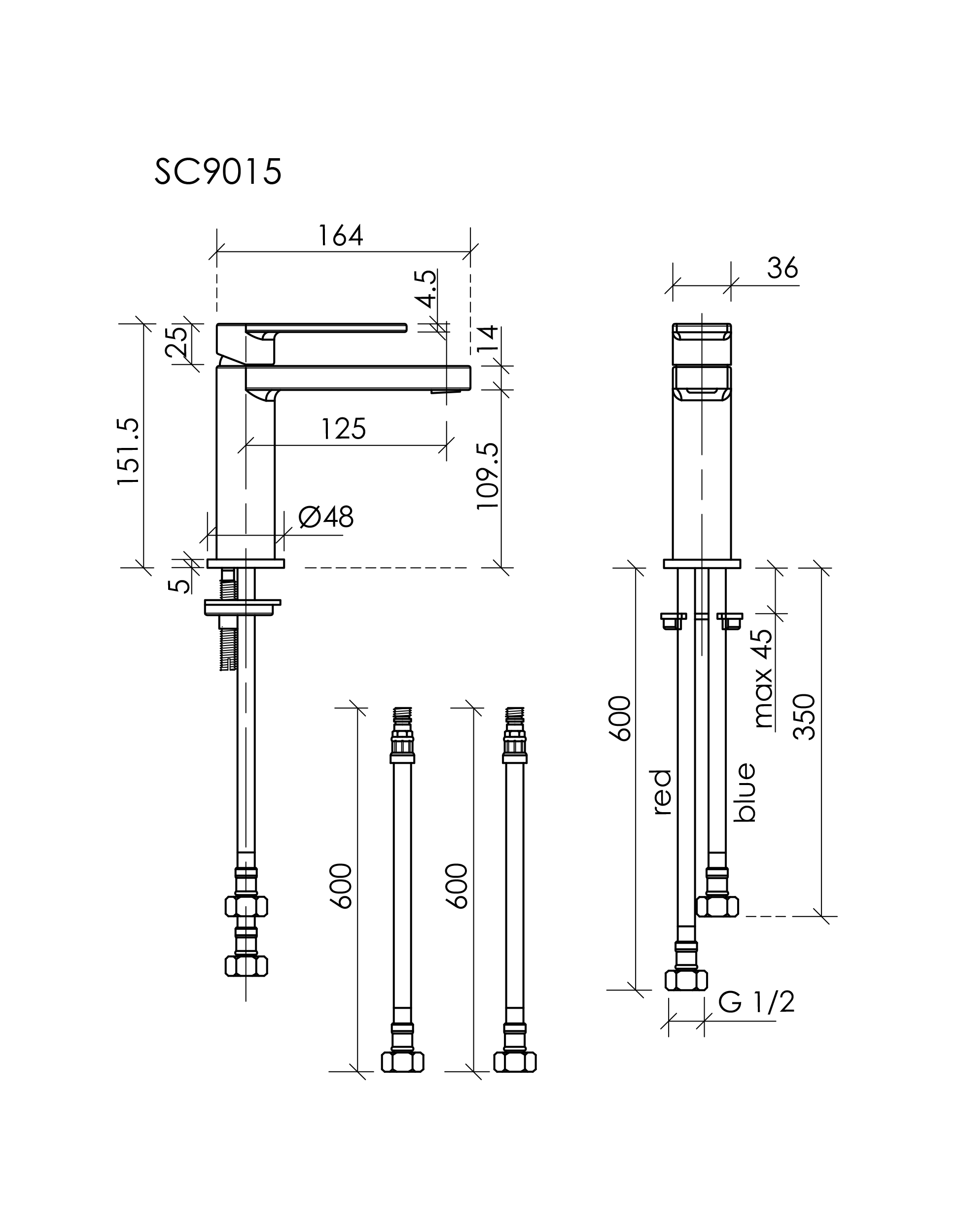 Смеситель для раковины Sancos Studio SC9015BG брашированное золото