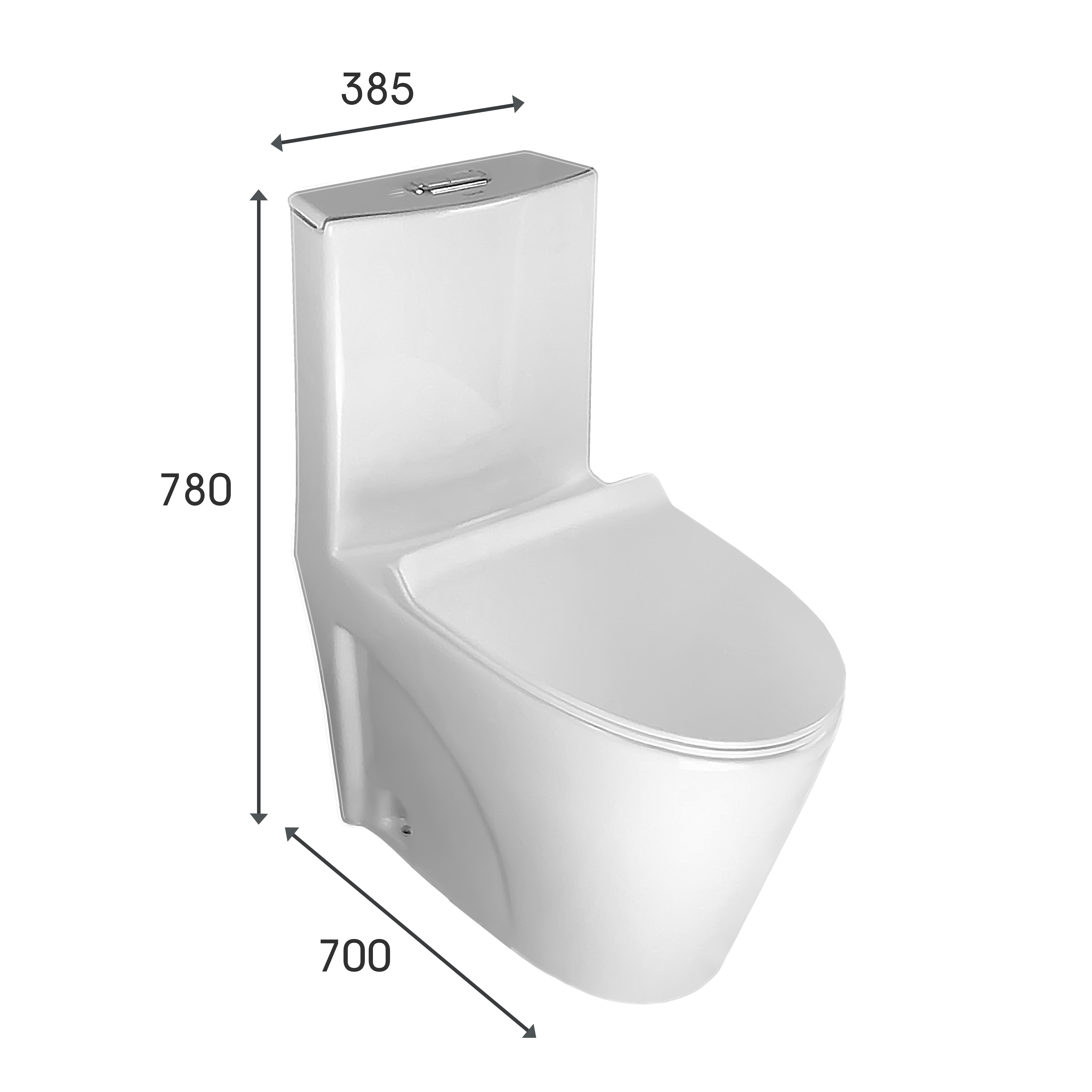 Унитаз-моноблок SensPa JCL-2106 белый глянец