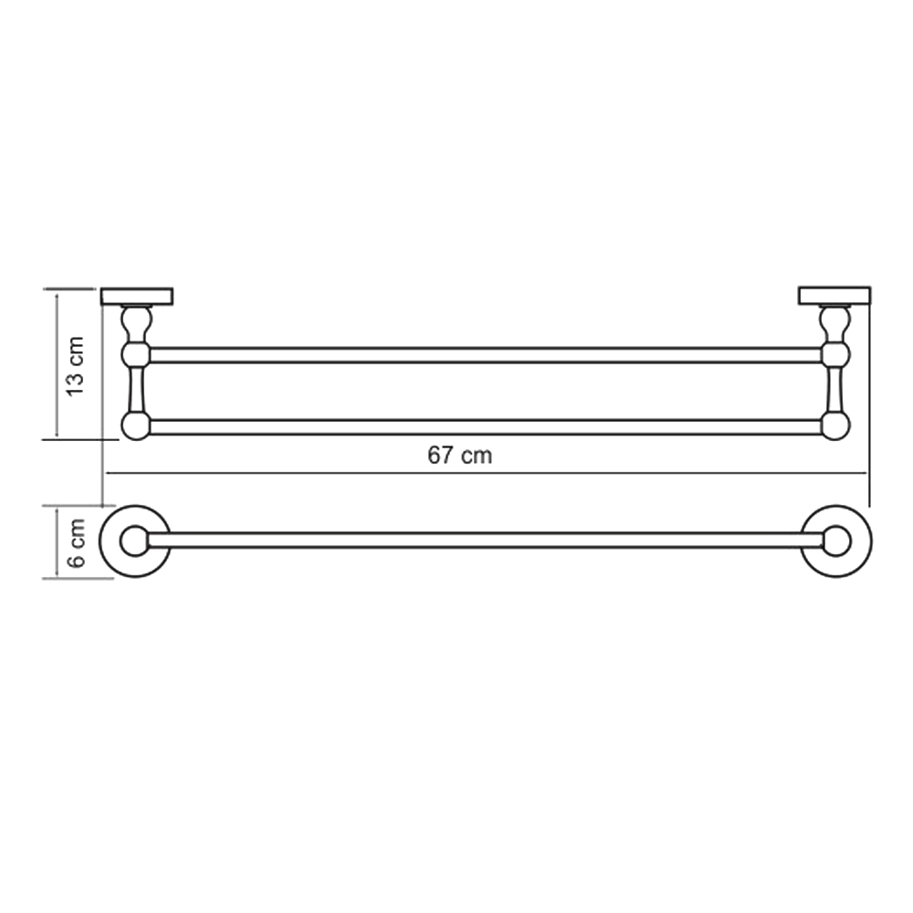 Полотенцедержатель Wasserkraft Diemel K-2240 хром