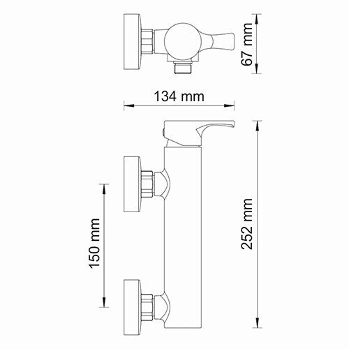 Смеситель для душа Wasserkraft Berkel 4802 хром
