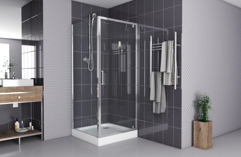 Душевой уголок Bravat Drop 90x90см BS090.2110 профиль хром, стекло прозрачное