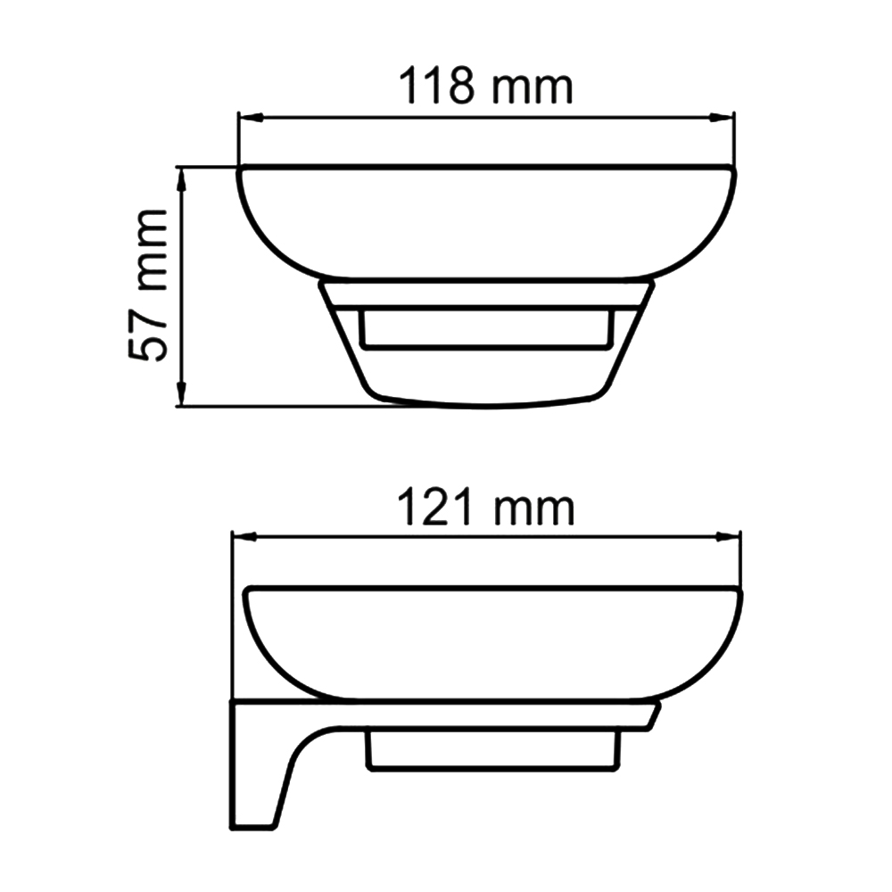 Мыльница Wasserkraft Wiese K-8929 черная матовая