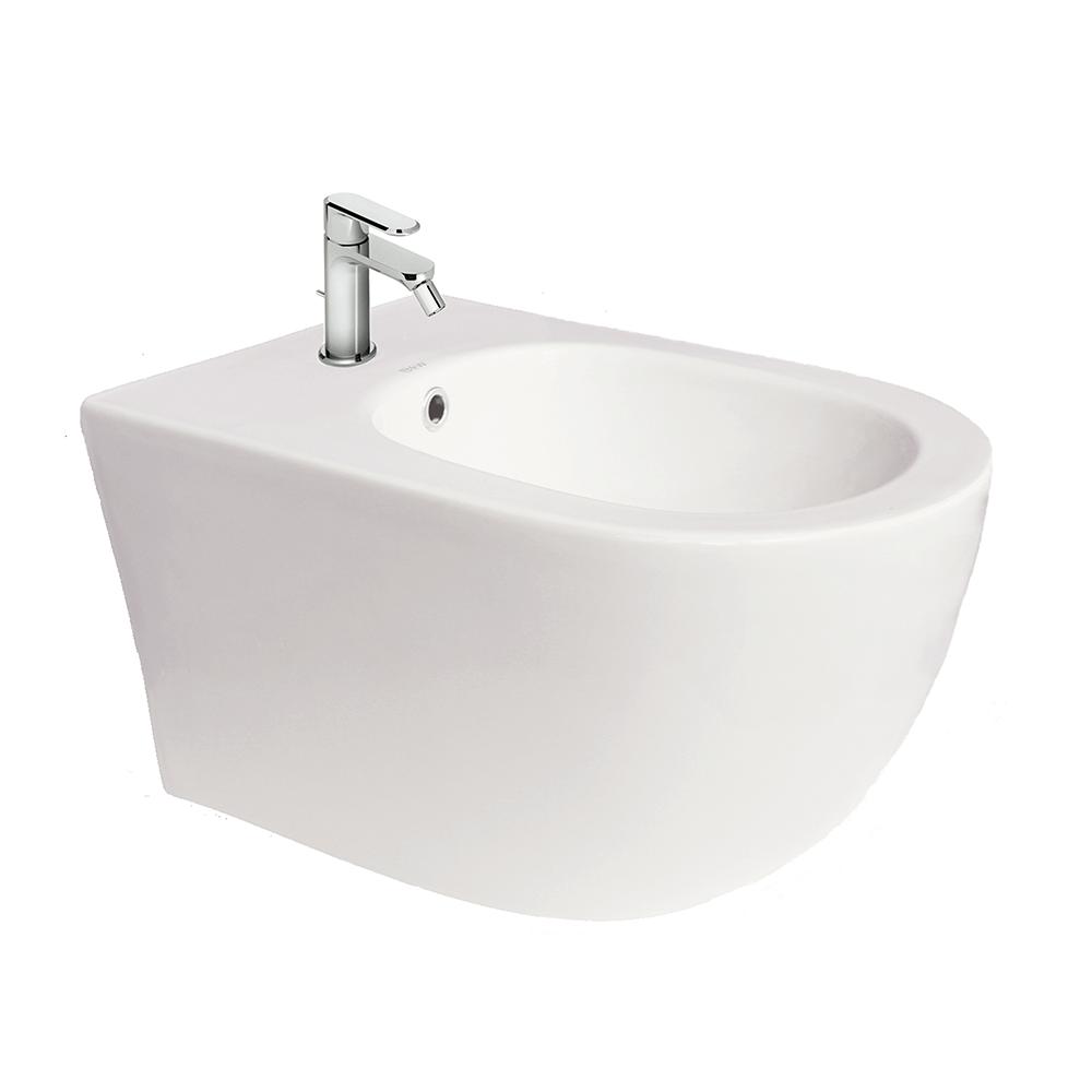 Биде подвесное Black & White Universe W-701B белый глянец