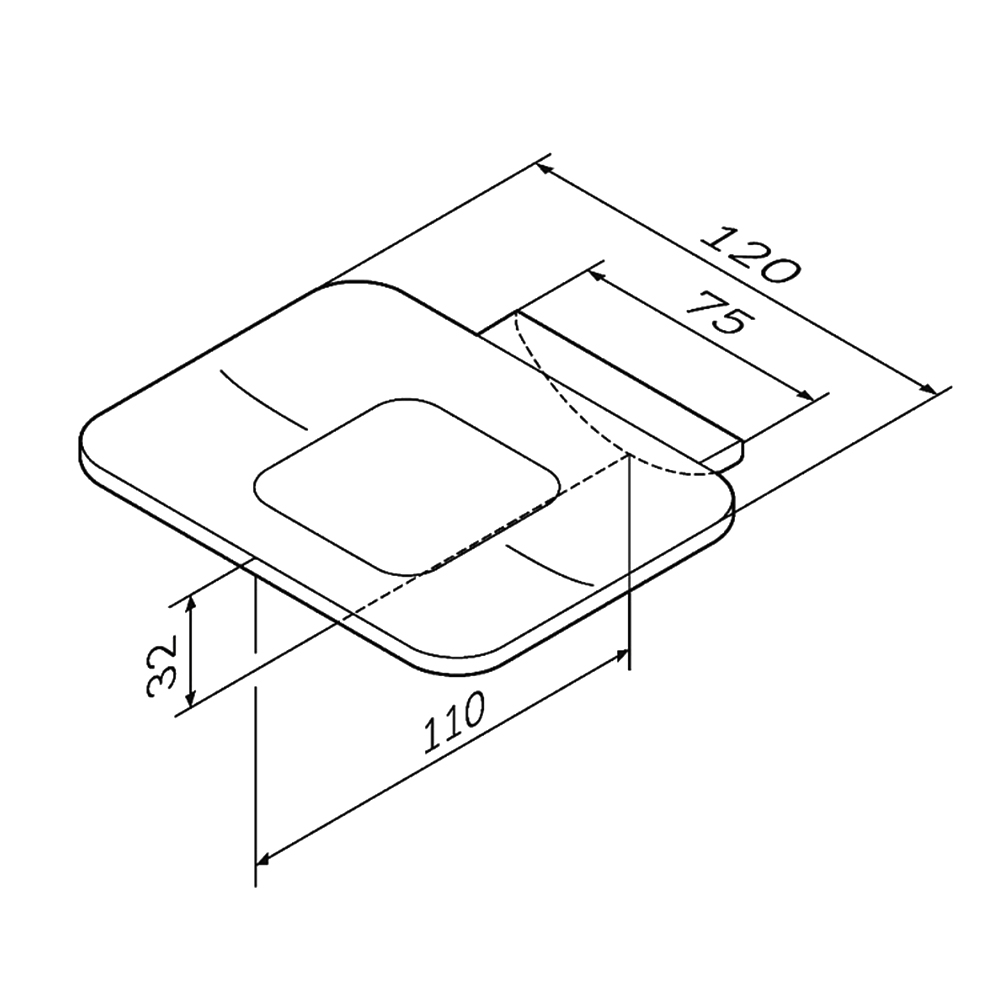 Мыльница AM.PM Inspire 2.0 A50A34222 черная/стекло матовое