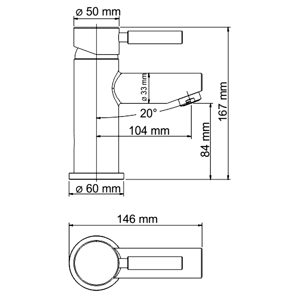 Смеситель для раковины Wasserkraft Main 4103 Thermo хром