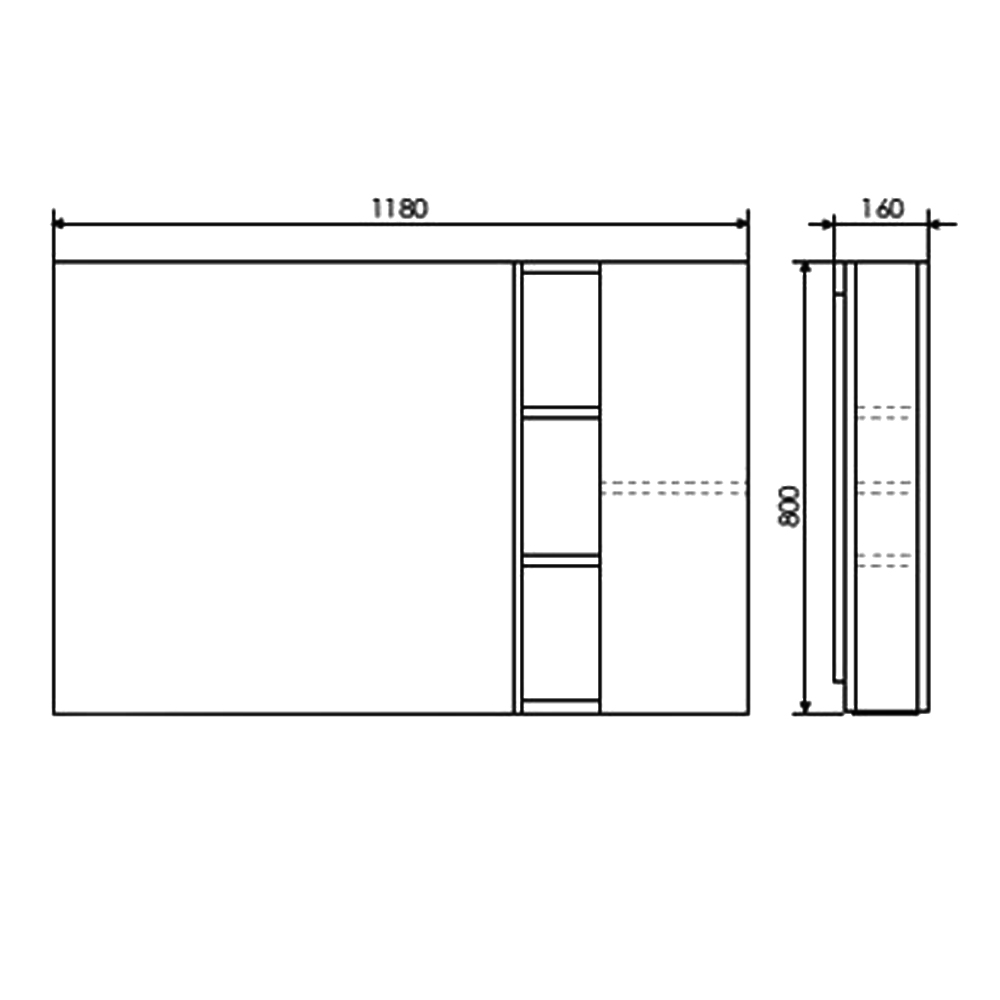 Зеркало-шкаф Comforty Милан 120 00004136261CF белый глянец