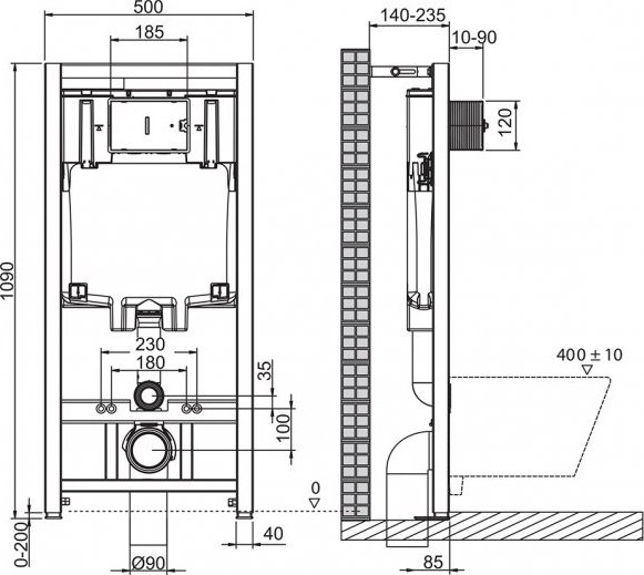 Система инсталляции для унитазов BelBagno BB-002-80