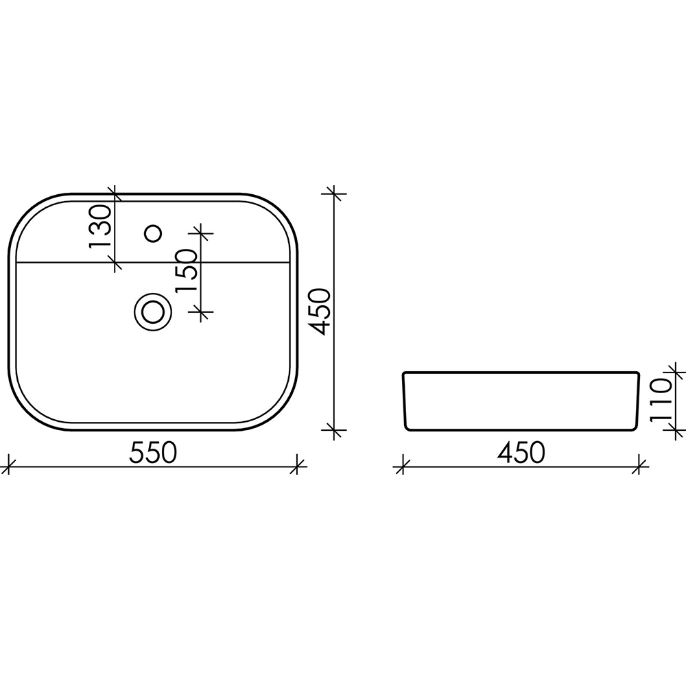 Раковина накладная Ceramica Nova Element CN6034 белая матовая