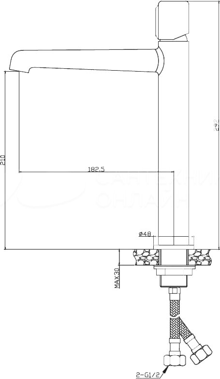 Смеситель для раковины BelBagno Uno UNO-LMC-CRM хром