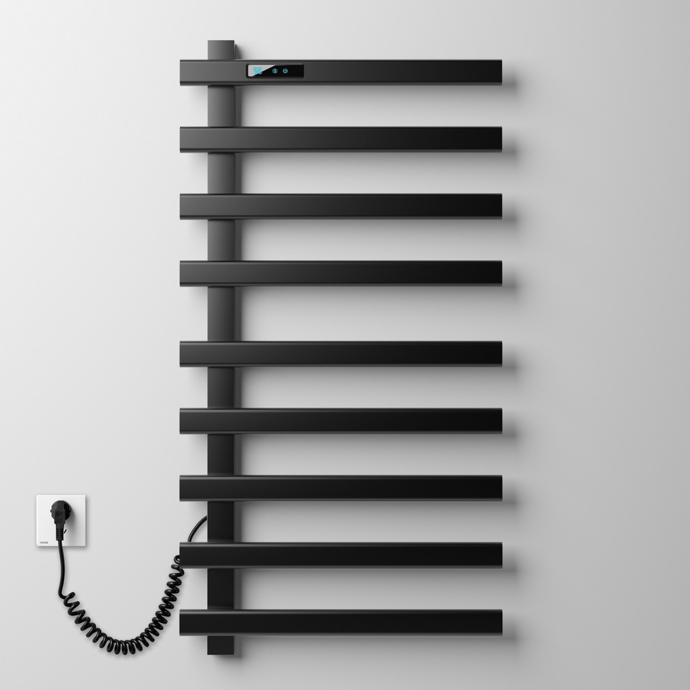 Полотенцесушитель электрический Black & White N-355 B 92x48см 355BI черный матовый