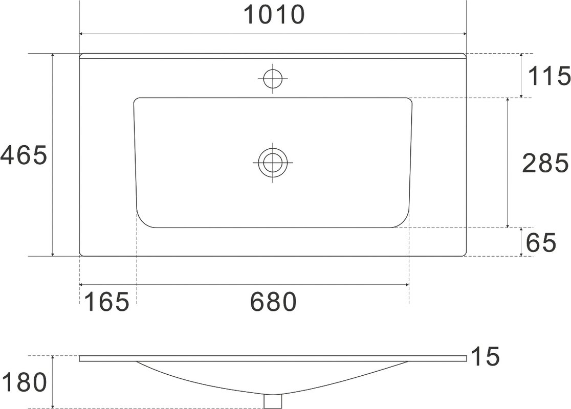 Комлпект мебели Art&Max Platino AM-Platino-1000-2C-SO-BM-Cer белый матовый