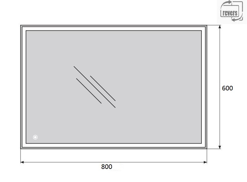 Зеркало BelBagno 60 SPC-GRT-600-800-LED-TCH с подсветкой