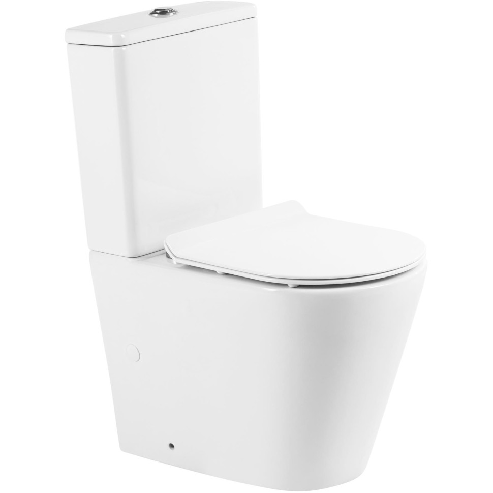 Унитаз-компакт BelBagno Flay-r BB2149CPR c бачком BB2149T и крышкой-сиденьем BB2111SC белый глянец