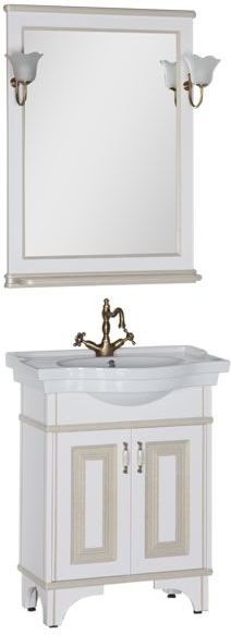 Мебель для ванной Aquanet Валенса 70 белый краколет/золото