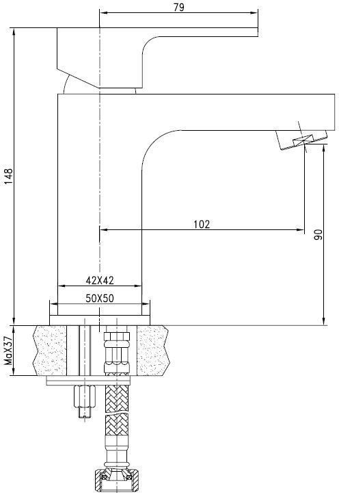 Смеситель Aquanet Cubic SD90443-2 для раковины