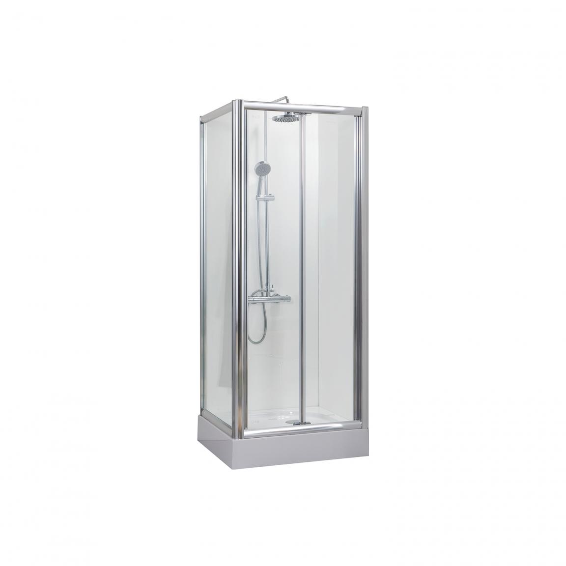 Душевой уголок Bravat Drop 90x90см BS090.2120A профиль хром, стекло прозрачное