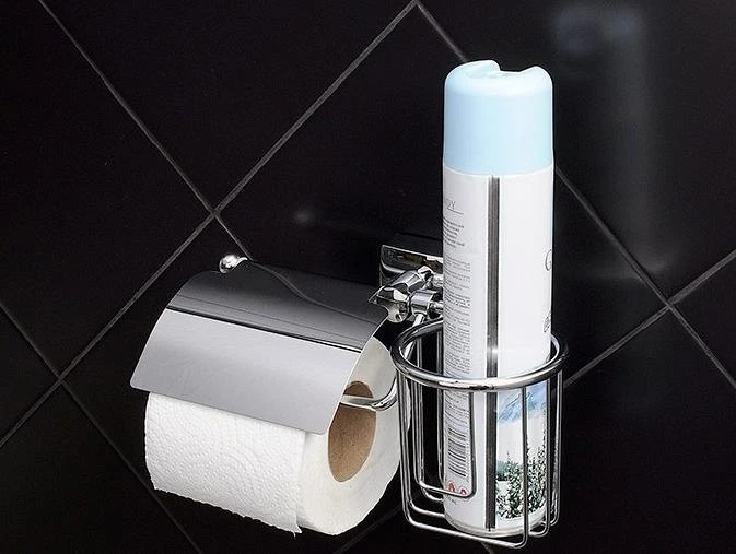Держатель туалетной бумаги Fixsen Kvadro FX-61309+10 с держателем для освежителя, хром