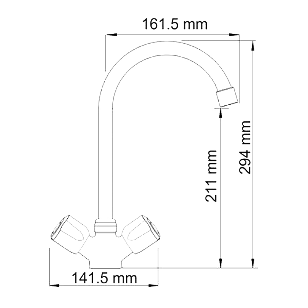 Смеситель для кухни Wasserkraft Amper 2907 хром