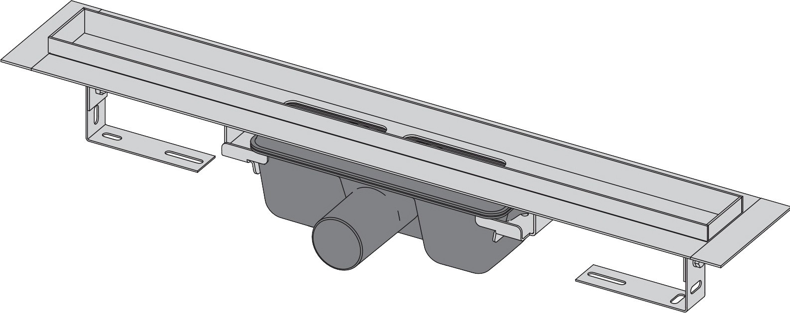 Душевой лоток AlcaPlast APZ6 650 с опорами, хром