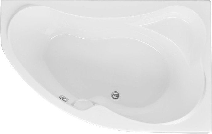 Акриловая ванна Aquanet Capri 160x100 R с каркасом и смесителем Grohe BauEdge 2511700A белый, хром