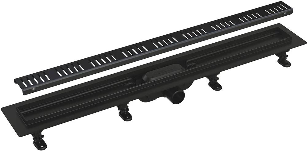 Душевой лоток AlcaPlast APZ10BLACK 550 с решеткой и опорами, черный