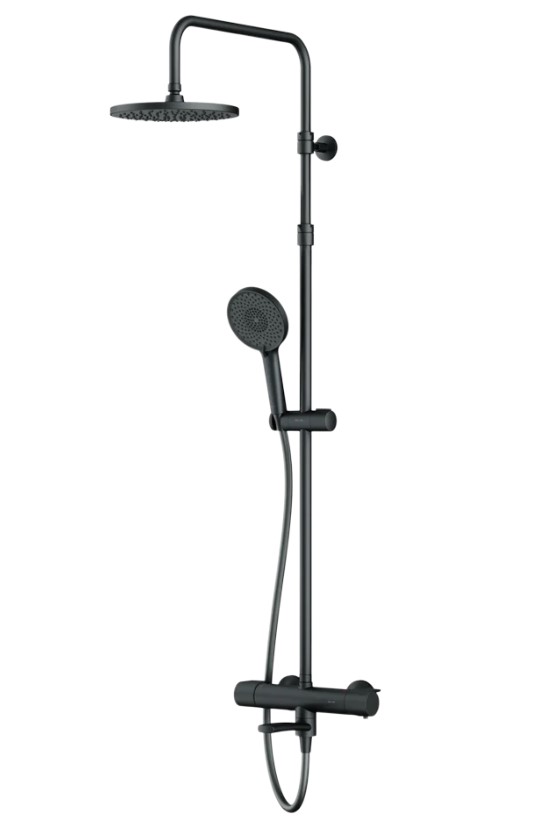 Душевая стойка AM.PM X-Joy F0785A522 с термостатом черная