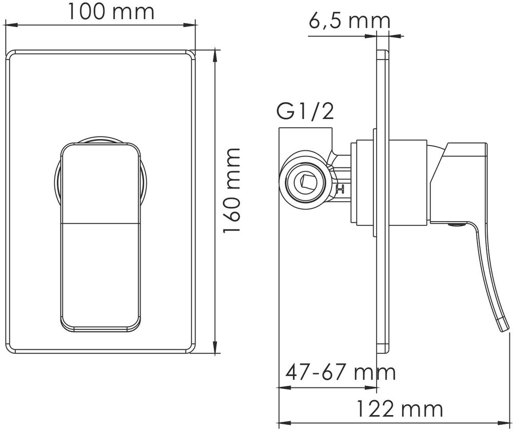 Гигиенический душ Wasserkraft A106157 со смесителем, хром