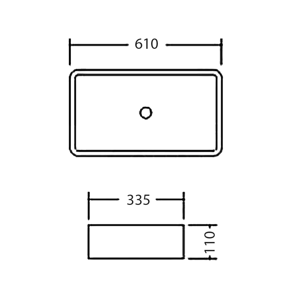 Раковина накладная SantiLine SL-1073MB черная матовая