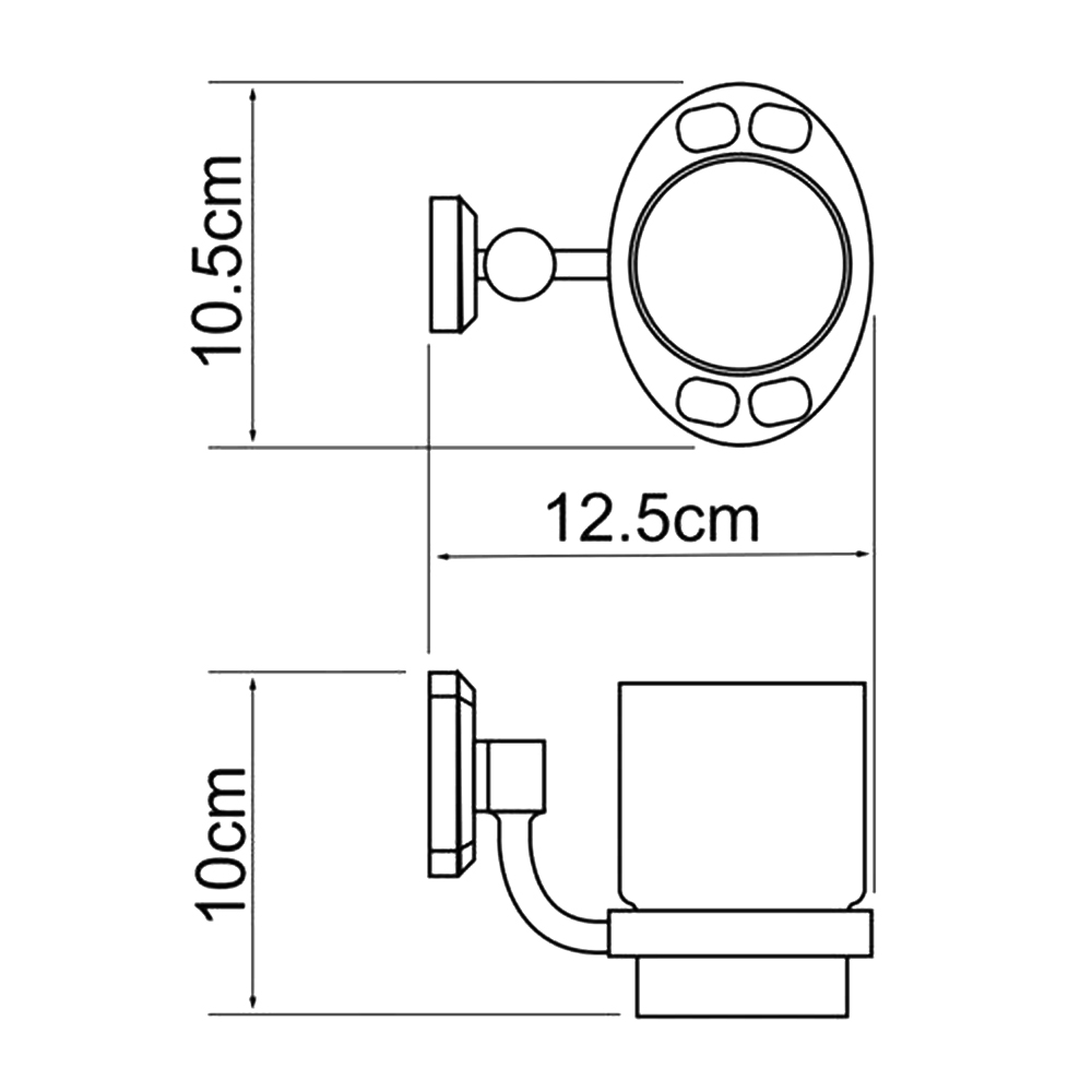 Стакан Wasserkraft Oder K-3028 хром