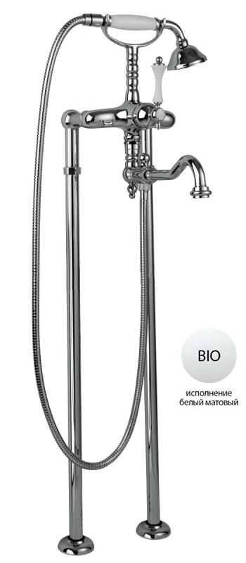 Напольный смеситель для ванны с душем Cezares MARGOT-VDP2-BIO хром