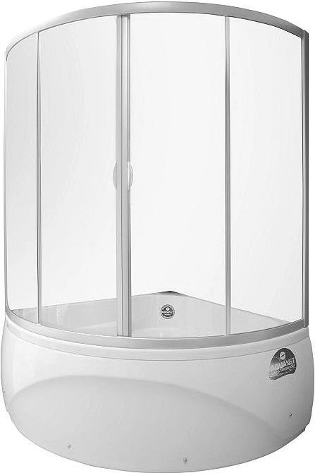 Шторка на ванну Aquanet Vitoria 135x160см 182551 профиль хром, стекло прозрачн