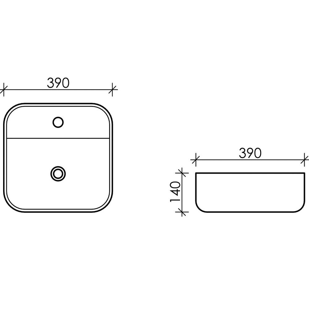 Раковина накладная Ceramica Nova Element CN5014 белая глянцевая