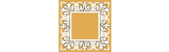 Декор Алмаш жёлтый глянцевый 9,8x9,8x0,69, 1, шт