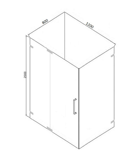 Душевой уголок Bravat Vega 120x80см BS120.3111A профиль хром, стекло прозрачное