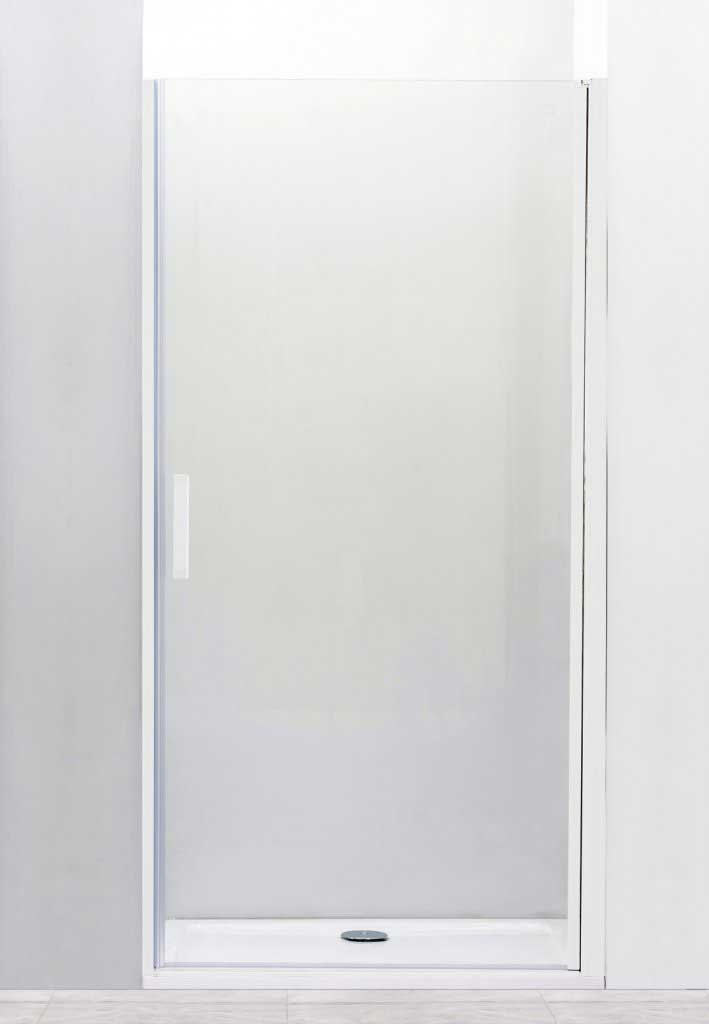 Душевая дверь в нишу Cezares 80см RELAX-80-P-Bi-R профиль серый, стекло рифленое