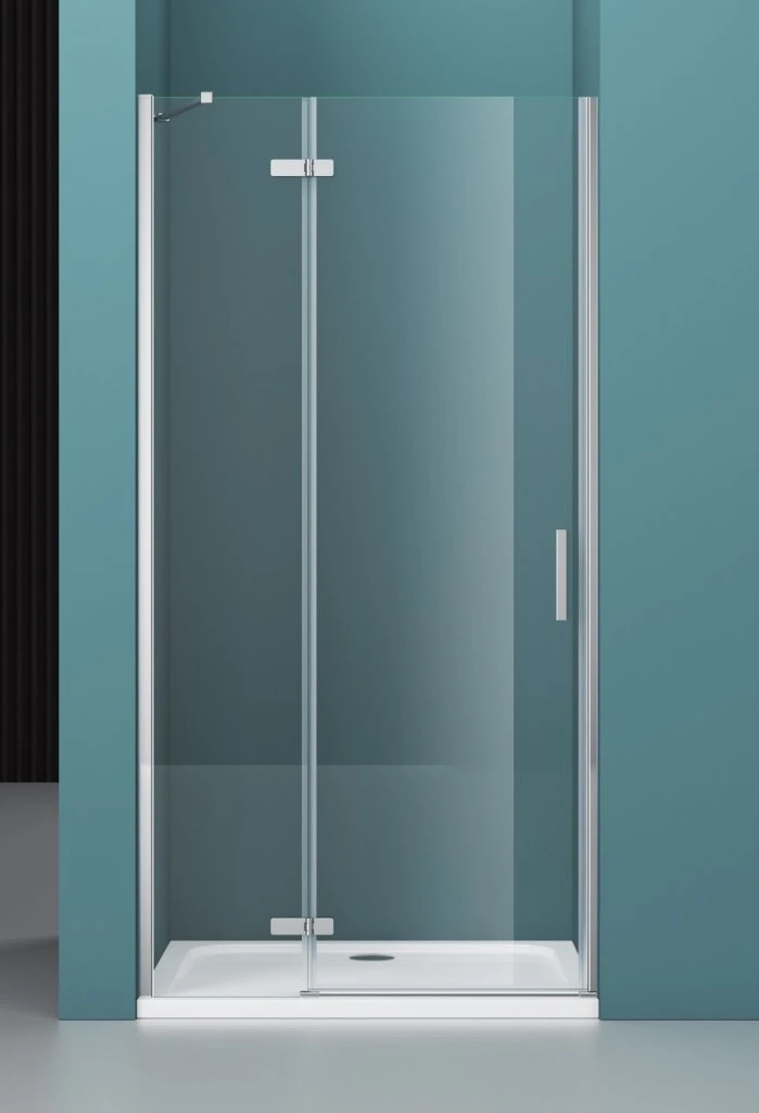 Душевая дверь в нишу BelBagno 100см KRAFT-60/40-C-Cr профиль хром, стекло прозрачное