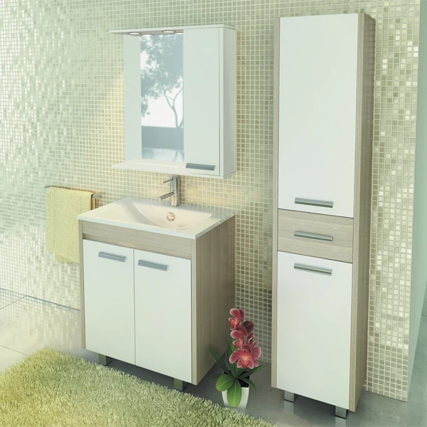 Зеркало-шкаф Comforty Тулуза 75 00004136264CF белый глянец