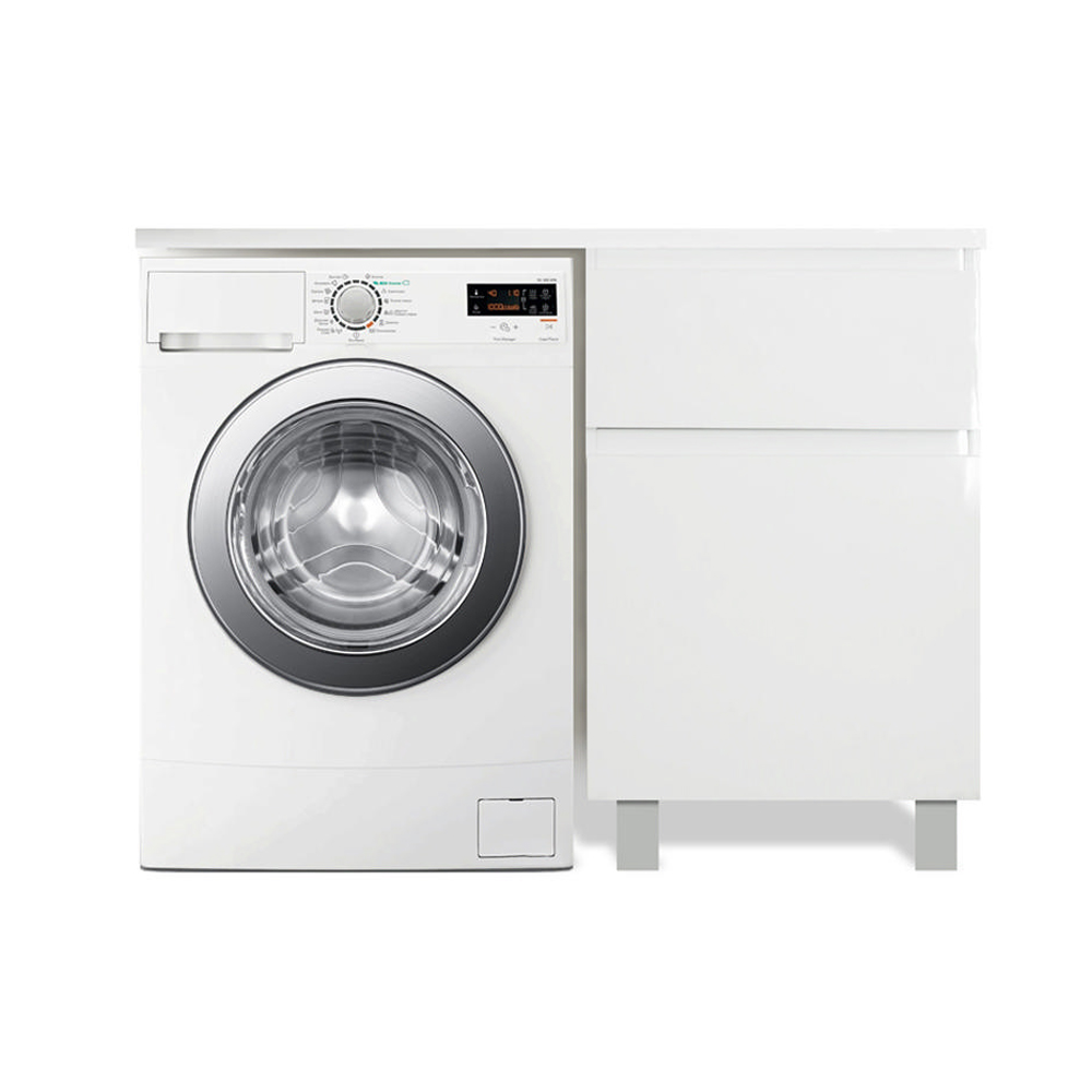 Тумба с раковиной Эстет Dallas Luxe 1400х482 R ФР-00002907 белая глянец