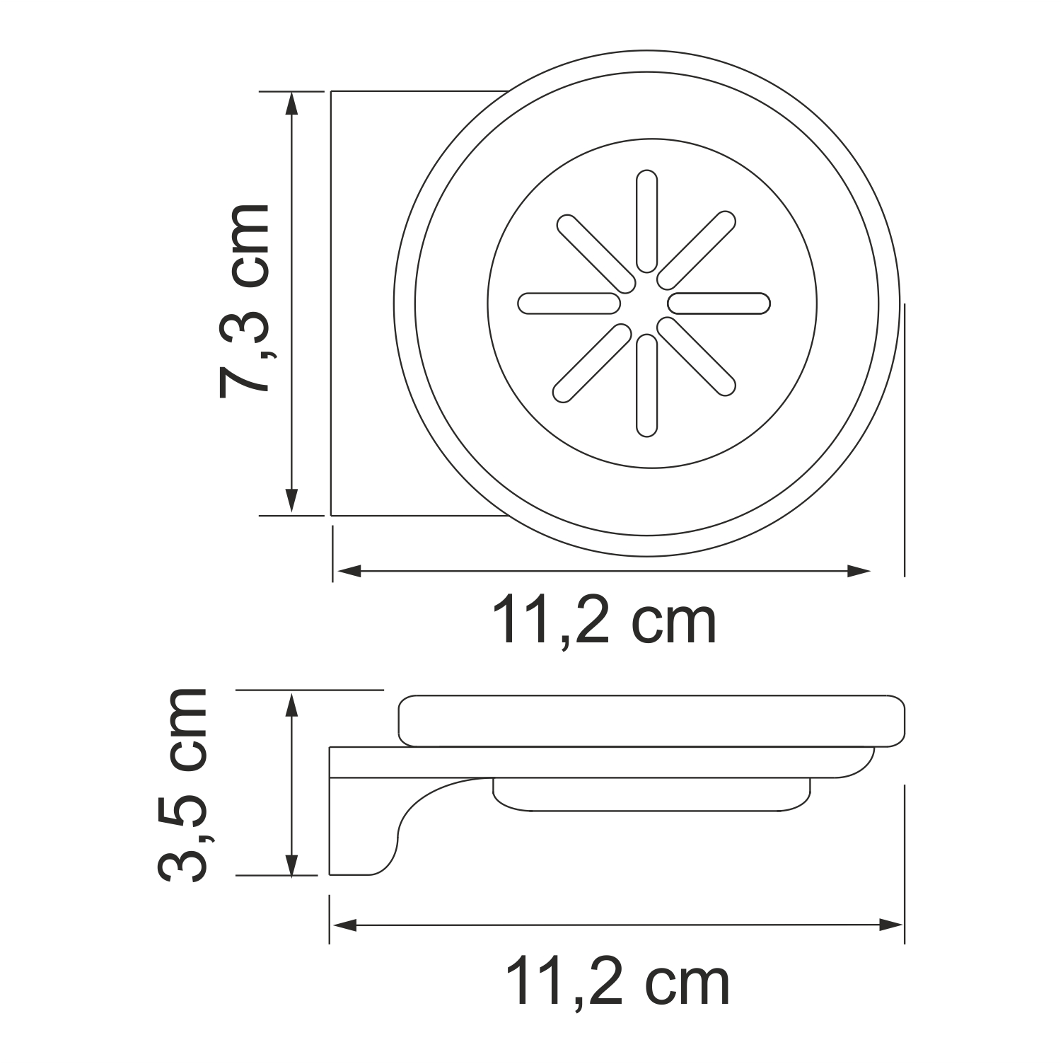 Мыльница Wasserkraft Kammel K-8329white белая матовая